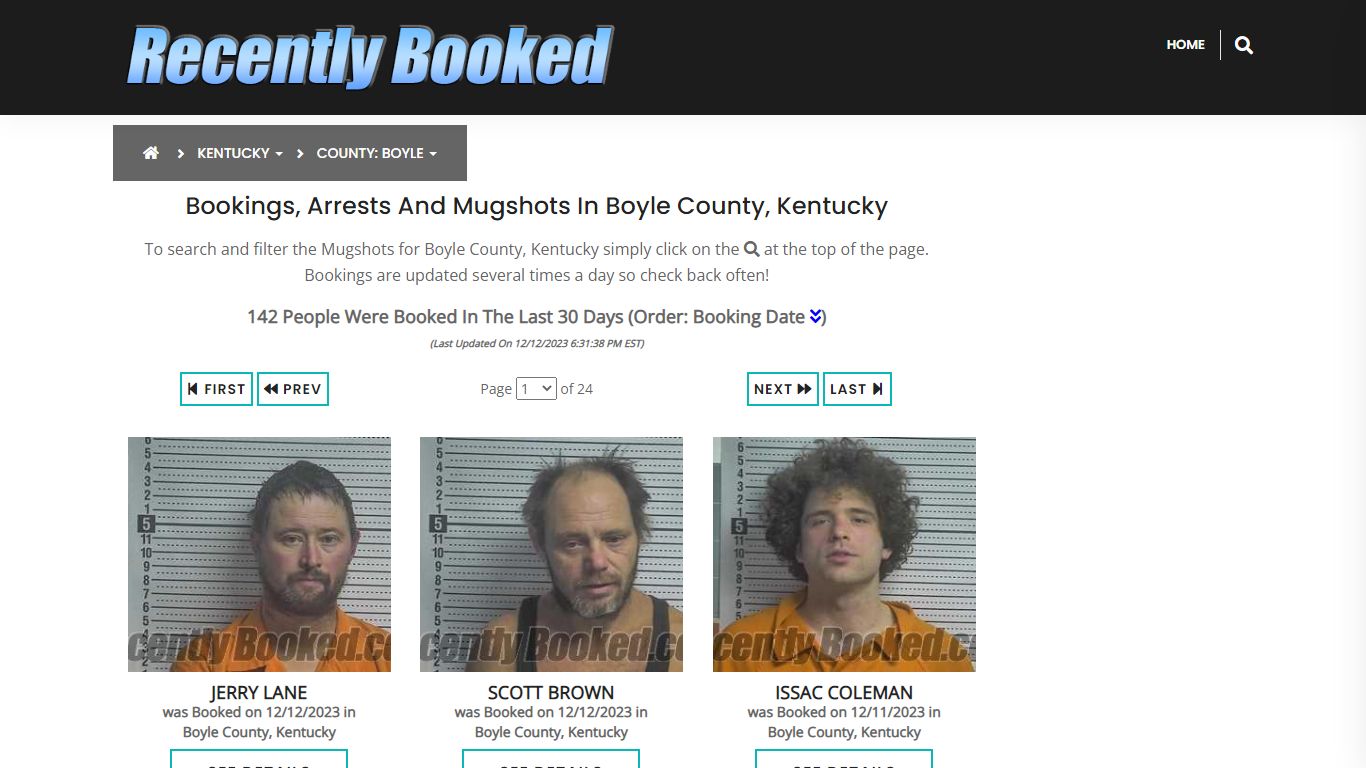 Recent bookings, Arrests, Mugshots in Boyle County, Kentucky